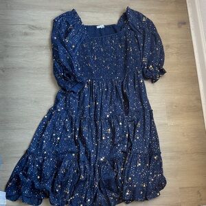 Ivy City Co Starry Night Midi Dress in Navy